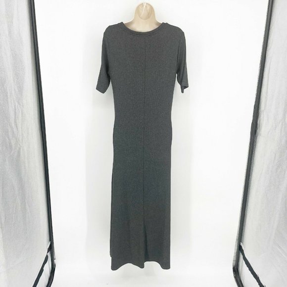 SLSF Sarah Liller Womens Gray Knitted Scoop Neck Gabby Maxi Dress Size Medium - Picture 4 of 10